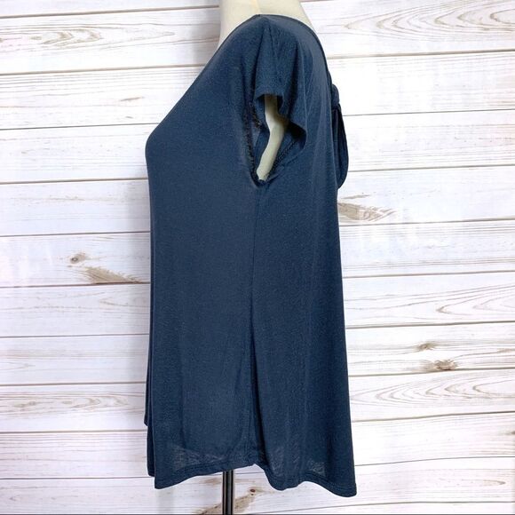 Bobeau tie back blue tee shirt top size S - Picture 3 of 6